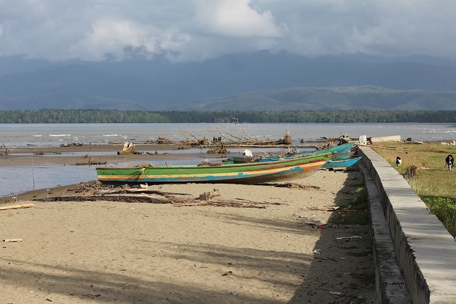Sanleko beach, where many political prisoners first arrived on Buru Sanleko beach, where many political prisoners first arrived on Buru